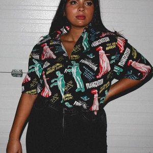 Cakeworthy - Bride of Frankenstein Button Up